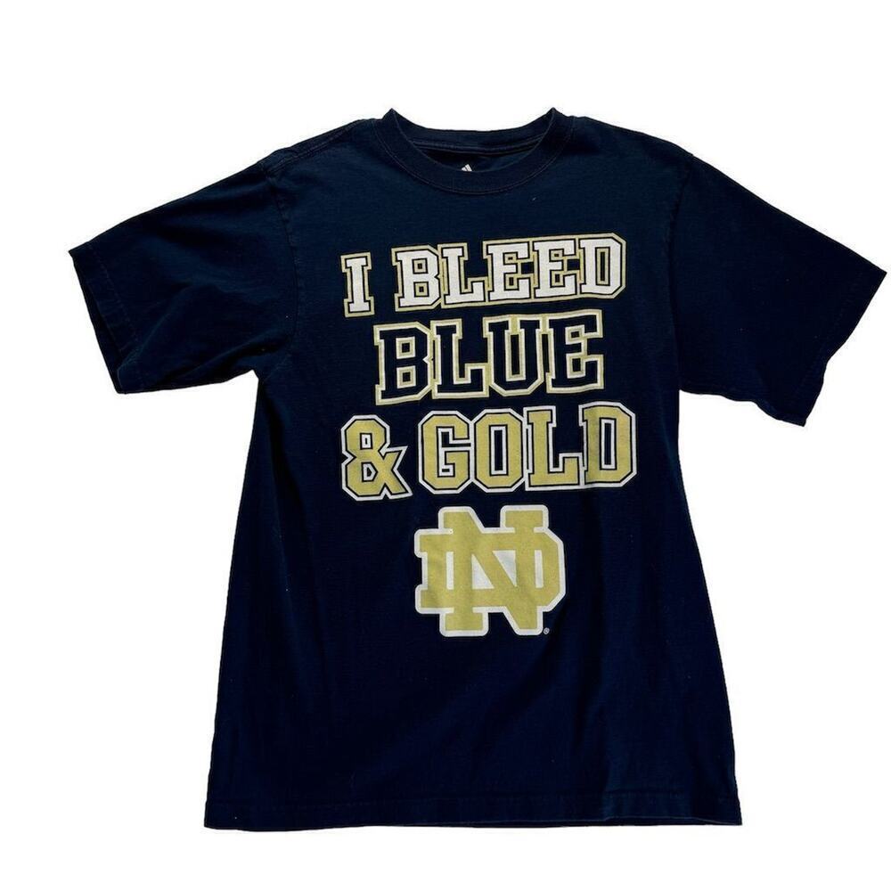Adidas Notre Dame "I‎ Bleed Blue And Gold" Men's T-Shirt Medium Fighting Irish